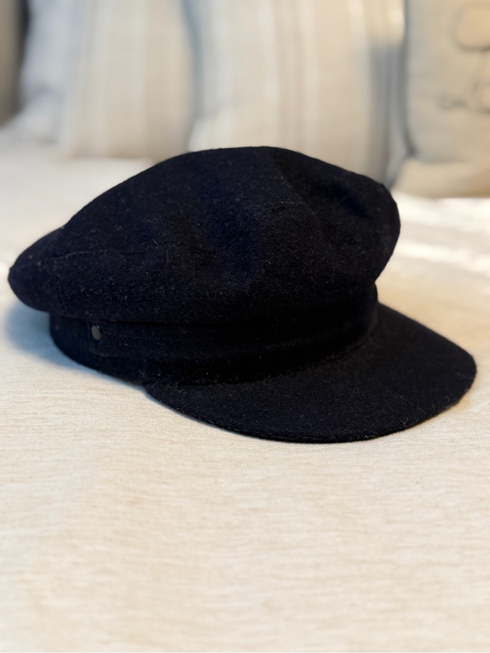 Wilfred Navy Wool Fisherman's Cap